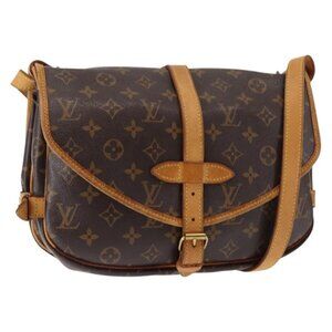 LOUIS VUITTON Monogram Saumur 30 Shoulder Bag M42256 LV Auth am9240
